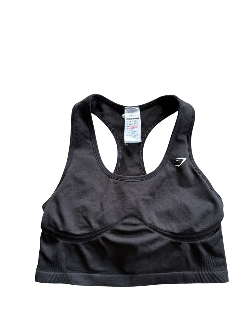 Gymshark Lift Seamless Shelf Midi Tank Black XL